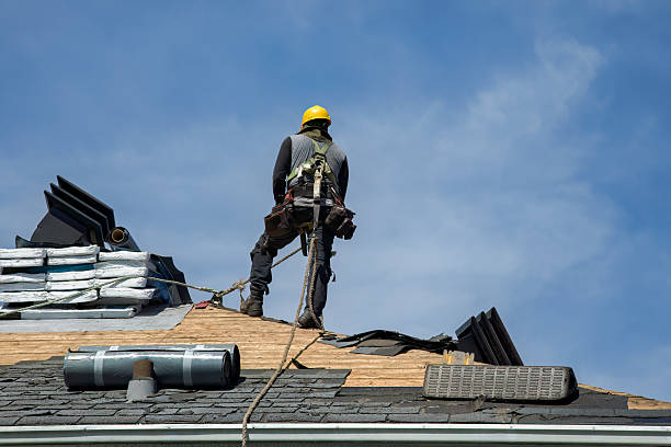 Professional Gutter Installation technician working in Janesville, IA